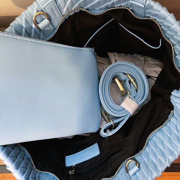 Rare EXPRESSIONS Eco Crossbody Tote Bag w/ Clutch & Ronni Nicole MIDI Dress! - Picture 16 of 16